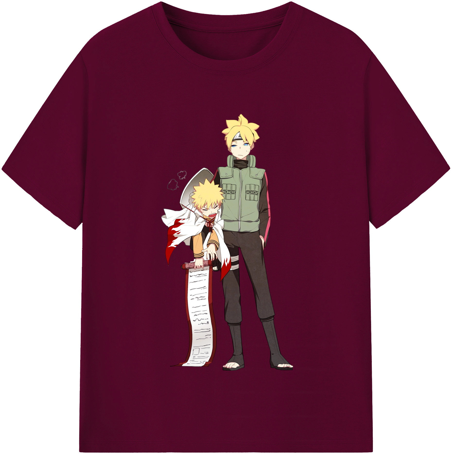 （画像用） NARUTO -ナルト- 波風 ミナト Namikaze Minato レディースカジュアルプリントTシャツ（綿100％）